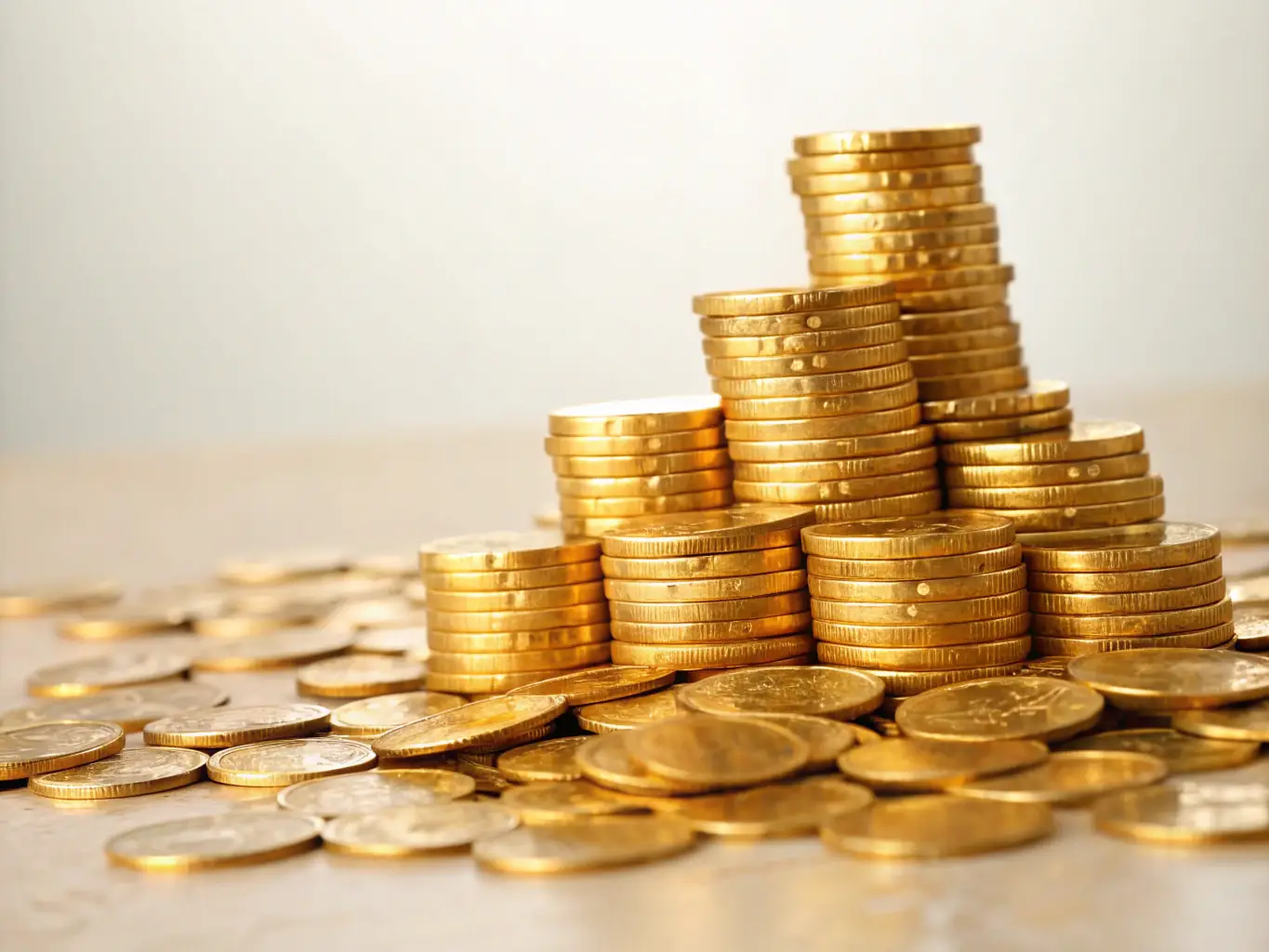 A stack of coins next to a growing plant, representing savings and investment growth.